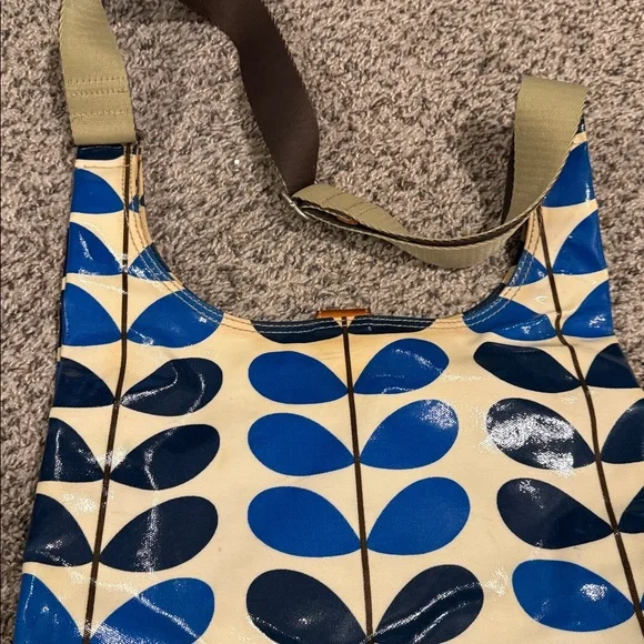 Orla Kiely Crossbody Shoulder Tote Bag Floral Multi Stem Blue Bright Spring - Picture 8 of 11